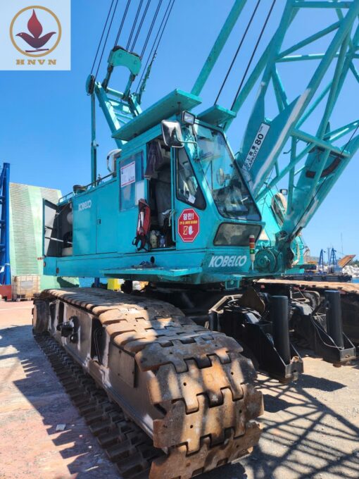 Cẩu xích Kobelco 7080 trọng tải 80 tấn, năm sản xuất 1995