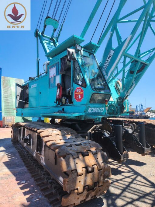 Cẩu xích Kobelco 7080 trọng tải 80 tấn, năm sản xuất 1995
