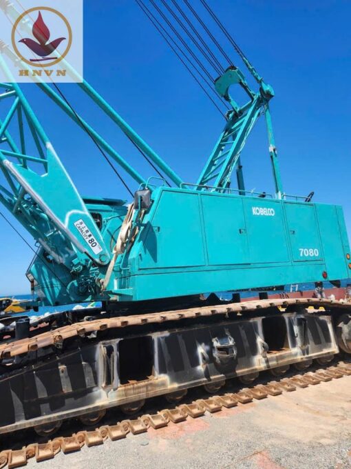 Cẩu bánh xích Kobelco 7080 trọng tải 80 tấn, sản xuất năm 1990