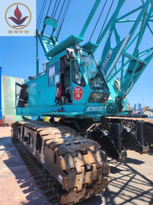 Cẩu bánh xích Kobelco 7080 trọng tải 80 tấn, sản xuất năm 1990