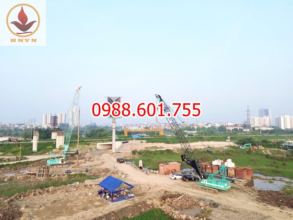 Khoan cọc nhồi dự án Pháp Vân - Cầu Giẽ với đường Vành đai 3