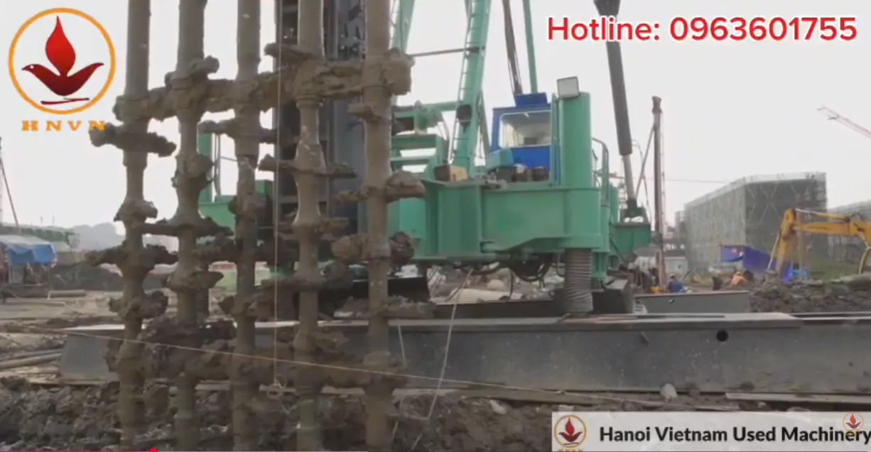 Máy khoan cọc xi măng đất CDM JZL120 cho thi công nền móng sâu quy mô lớn