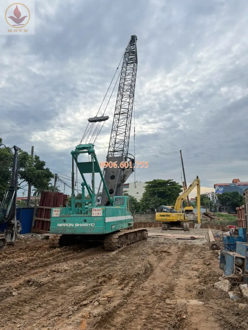 Hanoi Vietnam thi công hạng mục nền móng dự án Cầu Vàng 1 qua sông Đa Độ – Hải Phòng