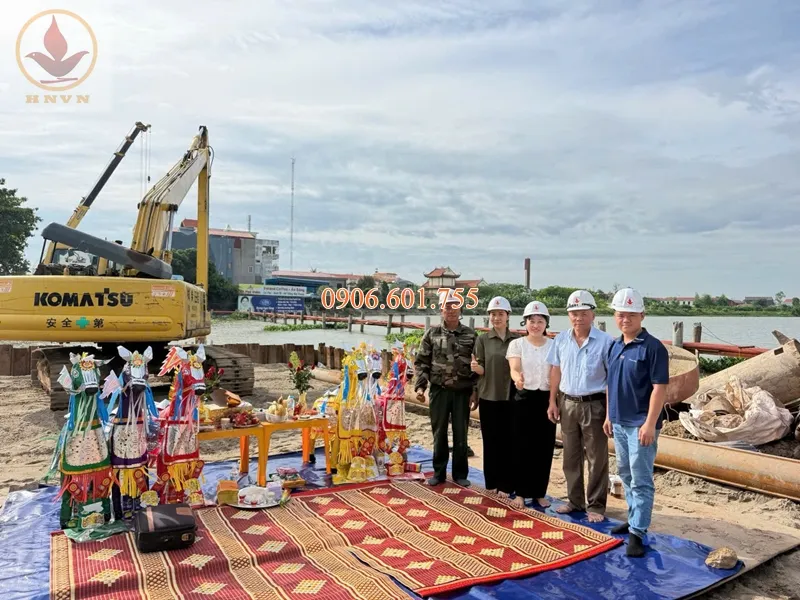 Hanoi Vietnam thi công hạng mục nền móng dự án Cầu Vàng 1 qua sông Đa Độ – Hải Phòng