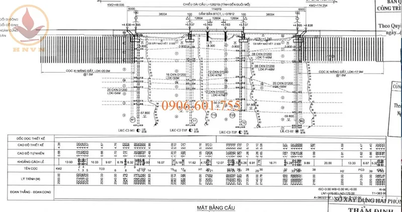 Hanoi Vietnam thi công hạng mục nền móng dự án Cầu Vàng 1 qua sông Đa Độ – Hải Phòng